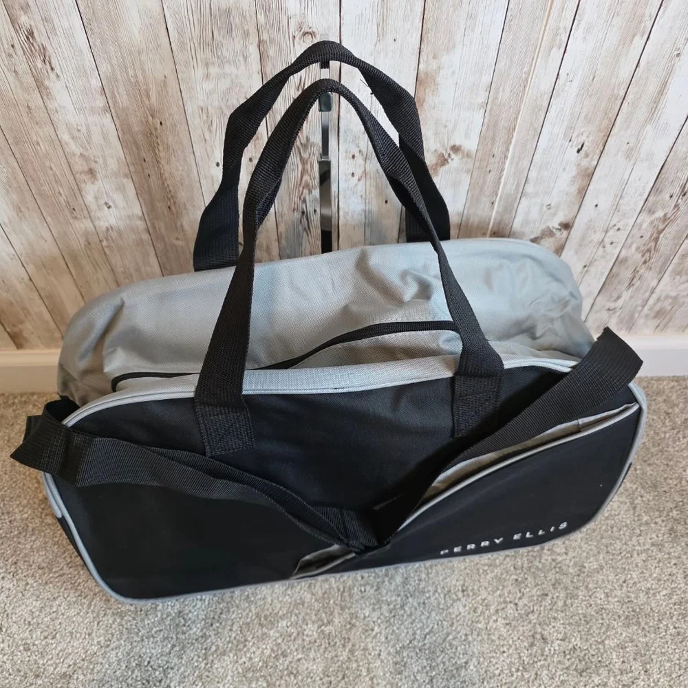 Perry Ellis Duffle Bag Medium Black Gray